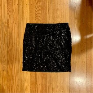 NWT H&M Sparkly Black Mini Skirt